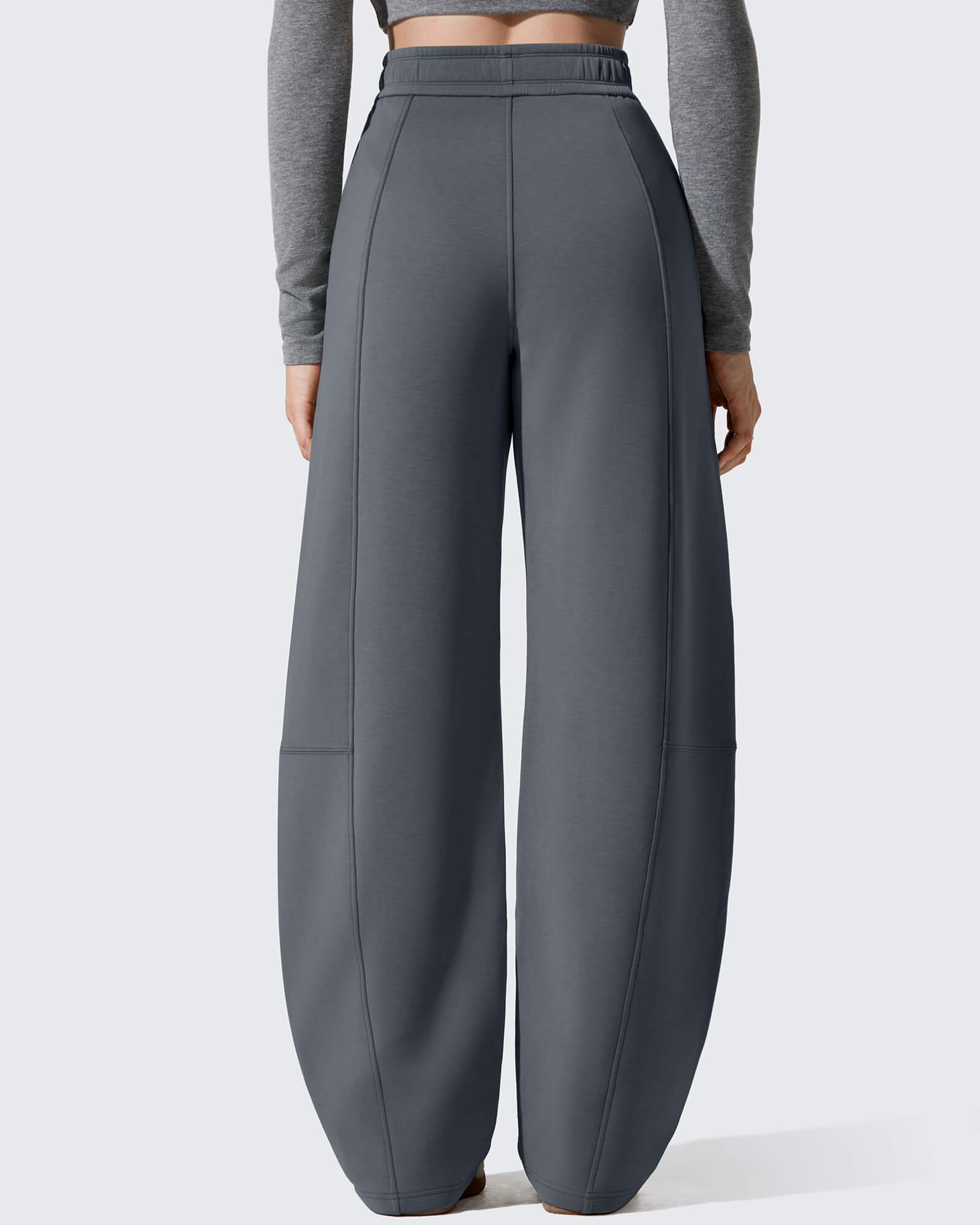 G4Free - Smoofit Fleece Lined Baggy Barrel Wide Leg Sweatpants -GF25J611AF-XS