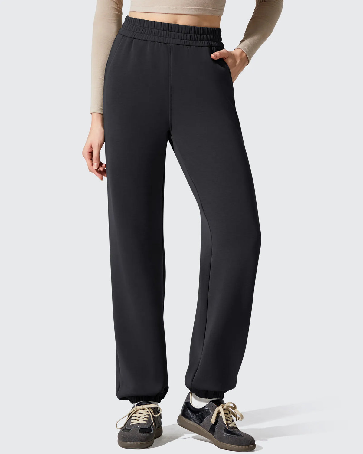 G4Free - Smoofit Fleece Lined High Waist Joggers Sweatpants -GF25D719AA-S