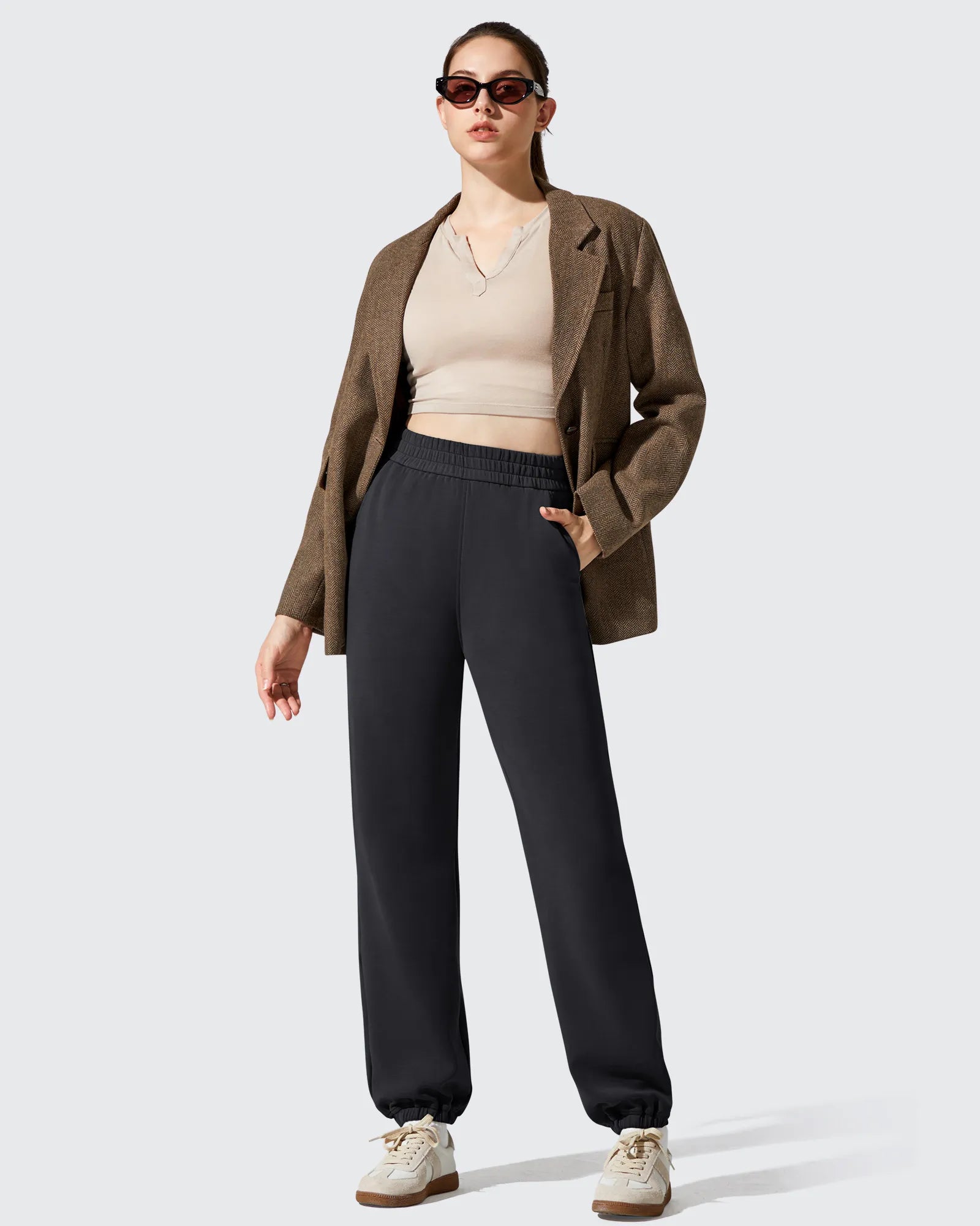G4Free - Smoofit Fleece Lined High Waist Joggers Sweatpants -GF25D719AA-S