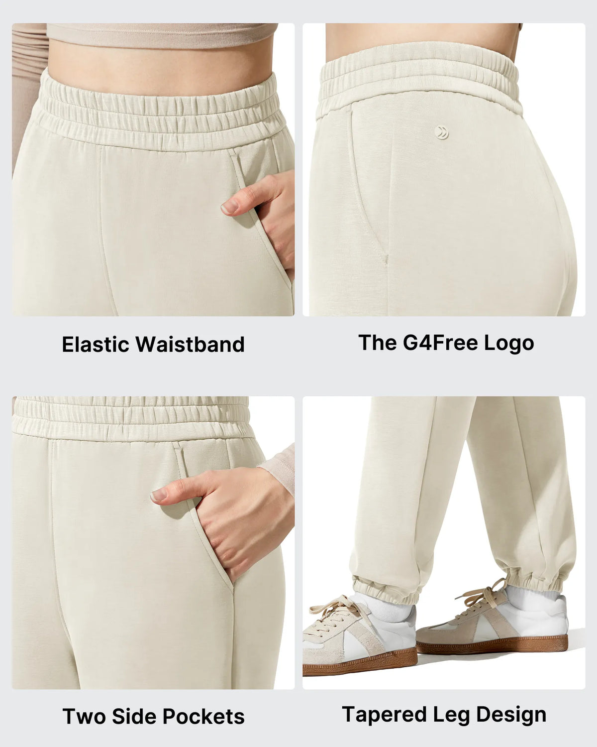 G4Free - Smoofit Fleece Lined High Waist Joggers Sweatpants -GF25D719AA-S