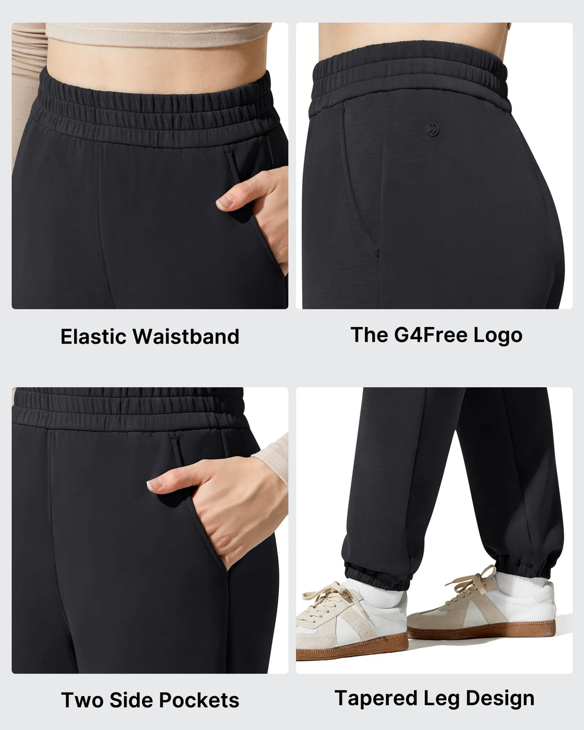 G4Free - Smoofit Fleece Lined High Waist Joggers Sweatpants -GF25D719AA-S