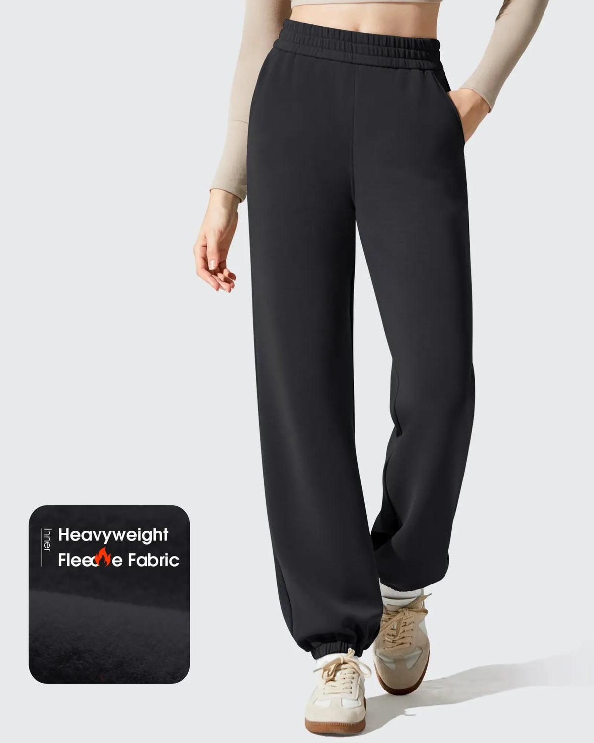 G4Free - Smoofit Fleece Lined High Waist Joggers Sweatpants -GF25D719AA-S