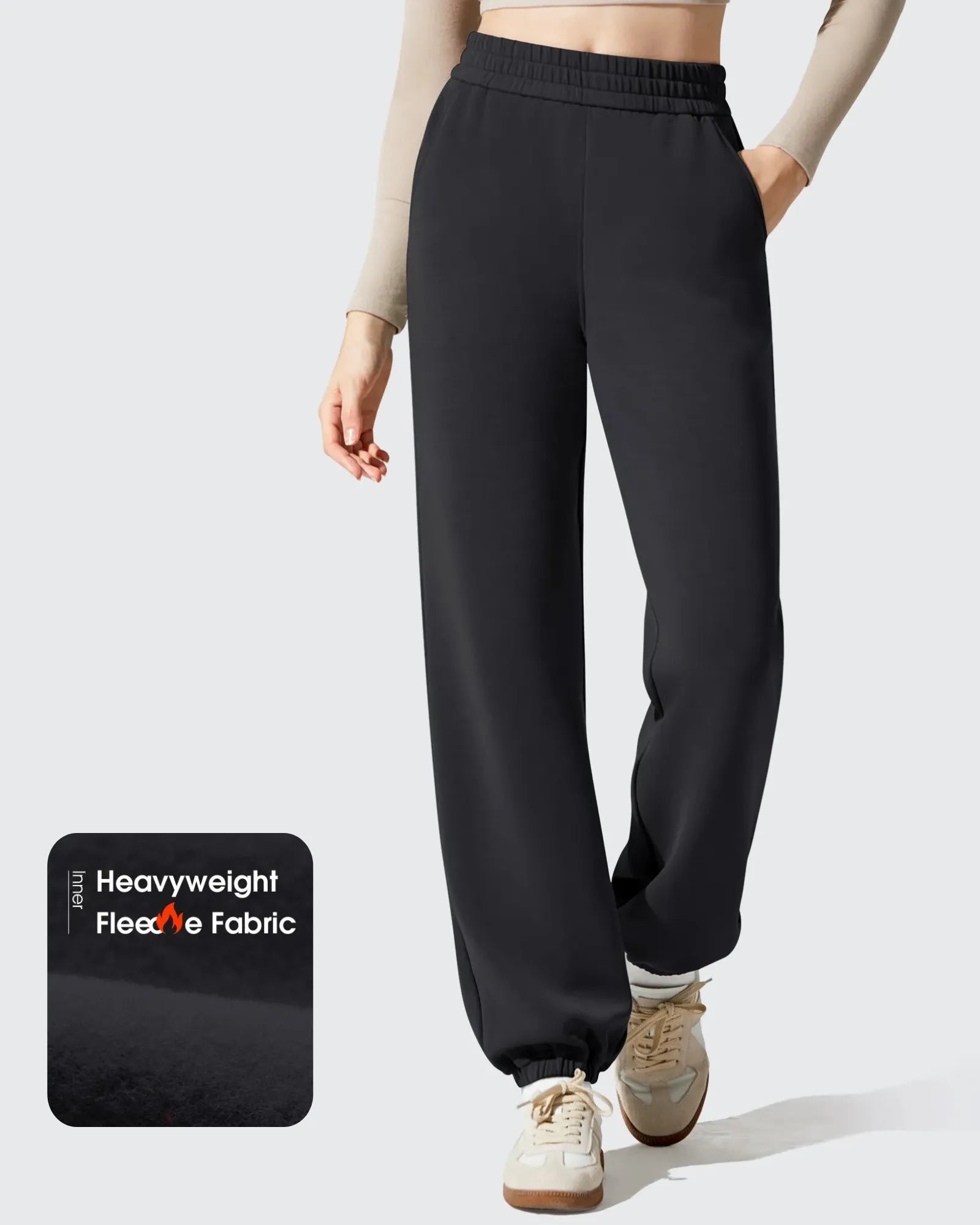 G4Free - Smoofit Fleece Lined High Waist Joggers Sweatpants -GF25D719AA-S