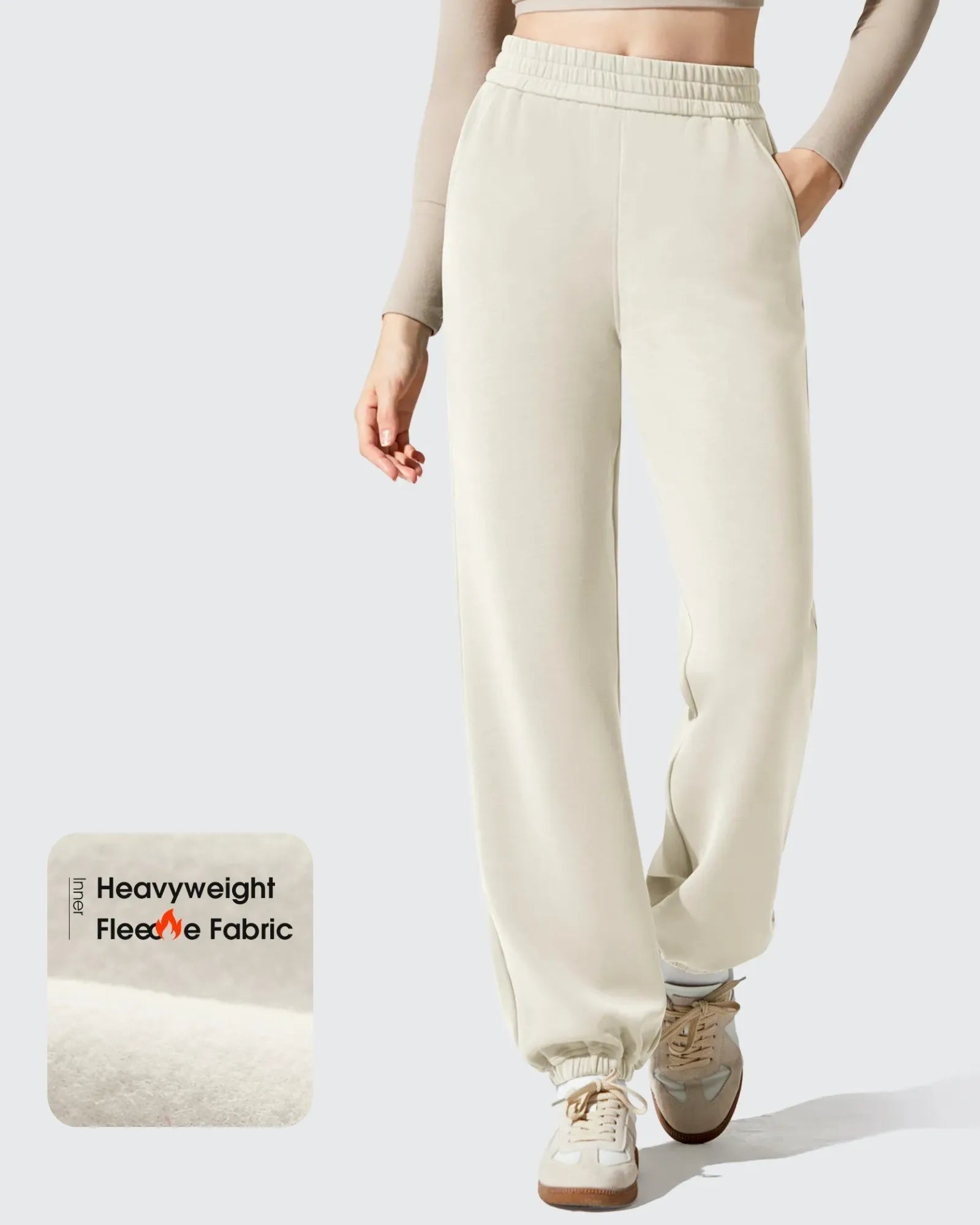 G4Free - Smoofit Fleece Lined High Waist Joggers Sweatpants -GF25D719DA-S
