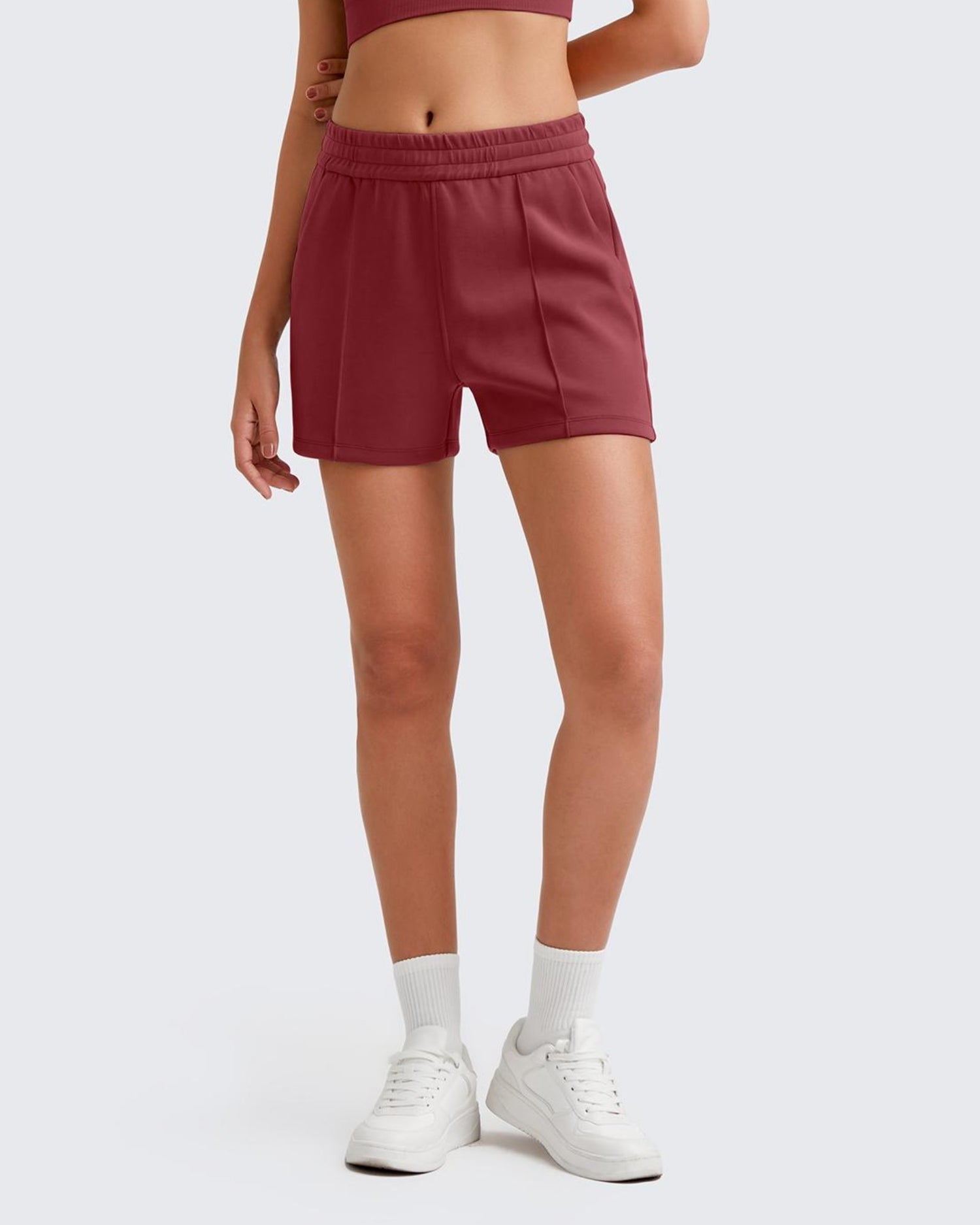G4Free - Smoofit Front Pleats Elasticity Sweat Shorts -GF25E319FA-S