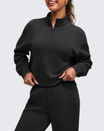 G4Free - Smoofit Half-Zip Mock Neck Long Sleeve Sweatshirts -GF25F519AA-S