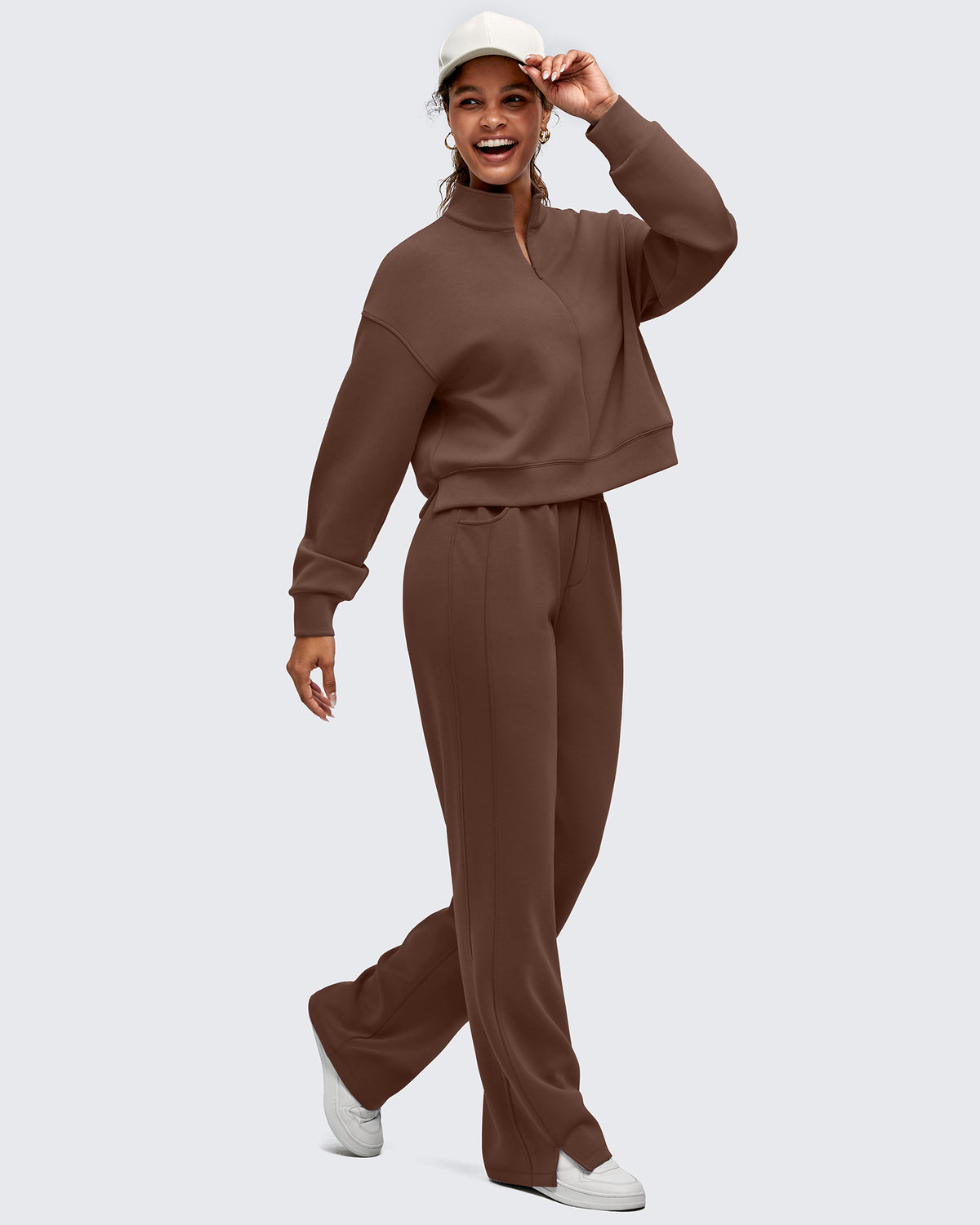 G4Free - Smoofit Half-Zip Mock Neck Long Sleeve Sweatshirts -GF25F519AA-S