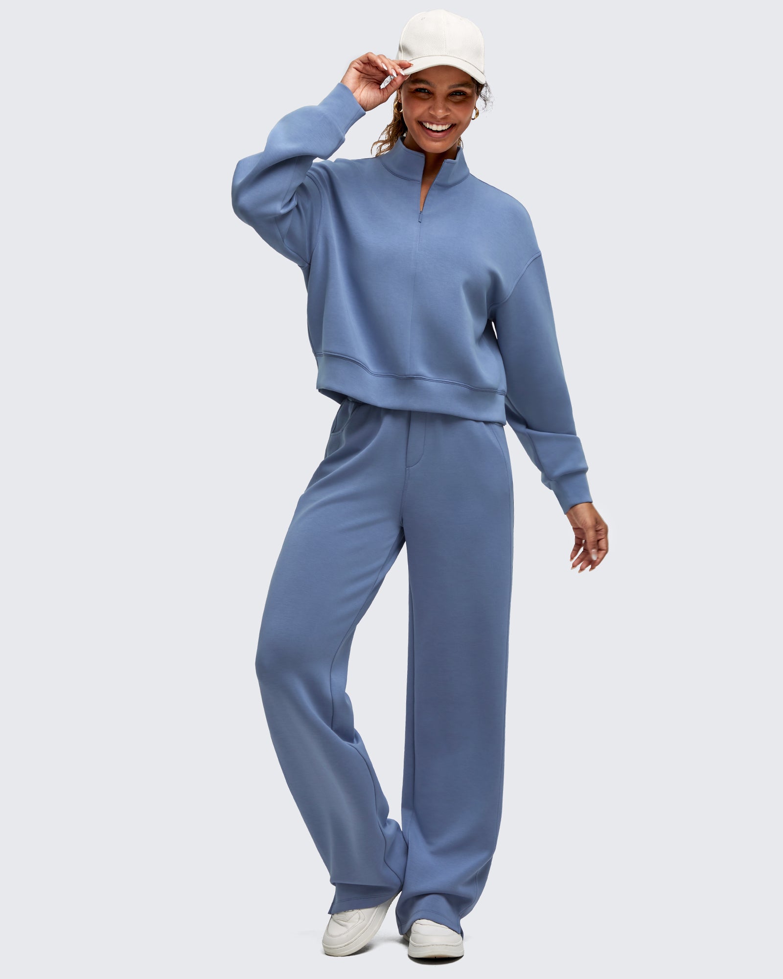 G4Free - Smoofit Half-Zip Mock Neck Long Sleeve Sweatshirts -GF25F519AA-S