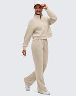 G4Free - Smoofit Half-Zip Mock Neck Long Sleeve Sweatshirts -GF25F519AA-S