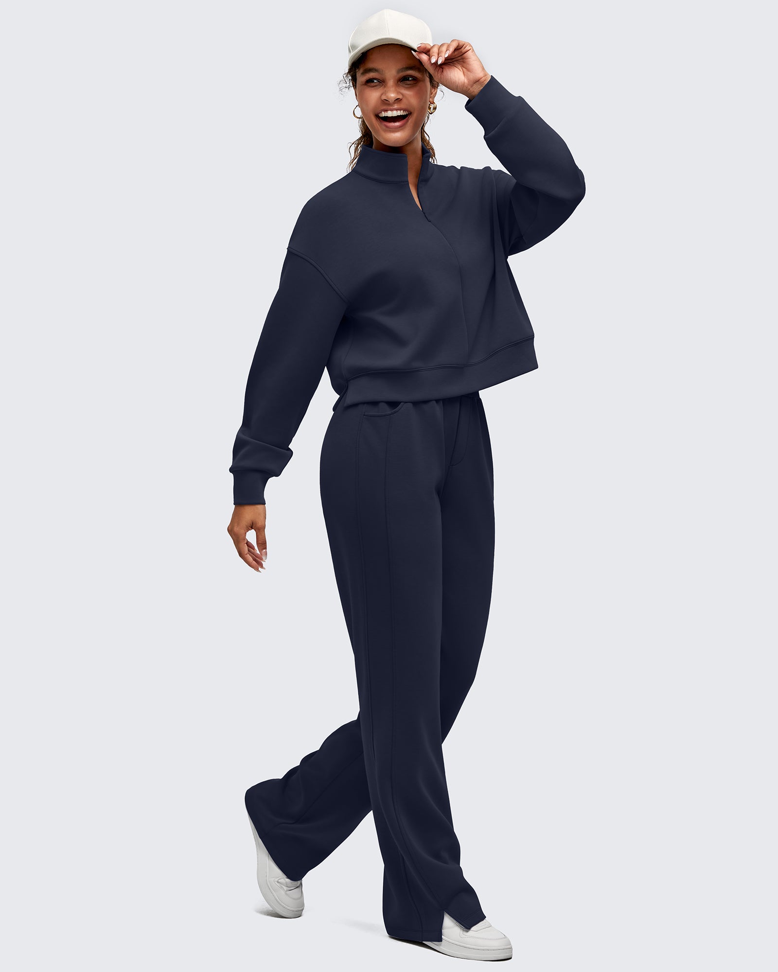 G4Free - Smoofit Half-Zip Mock Neck Long Sleeve Sweatshirts -GF25F519AA-S