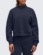 G4Free - Smoofit Half-Zip Mock Neck Long Sleeve Sweatshirts -GF25F519AA-S