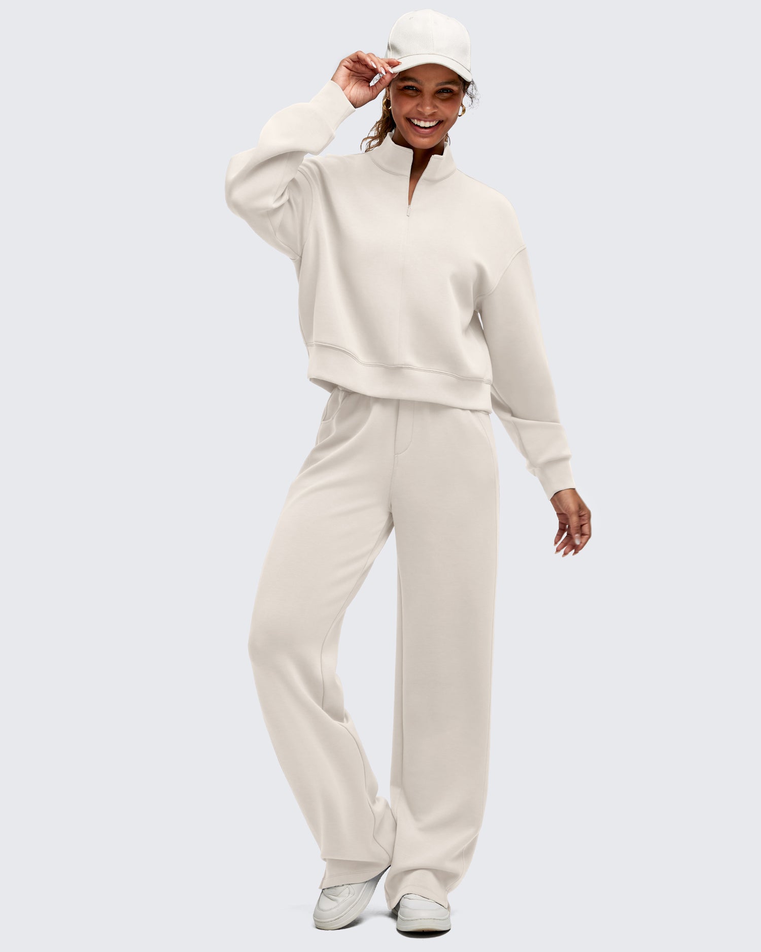 G4Free - Smoofit Half-Zip Mock Neck Long Sleeve Sweatshirts -GF25F519AA-S