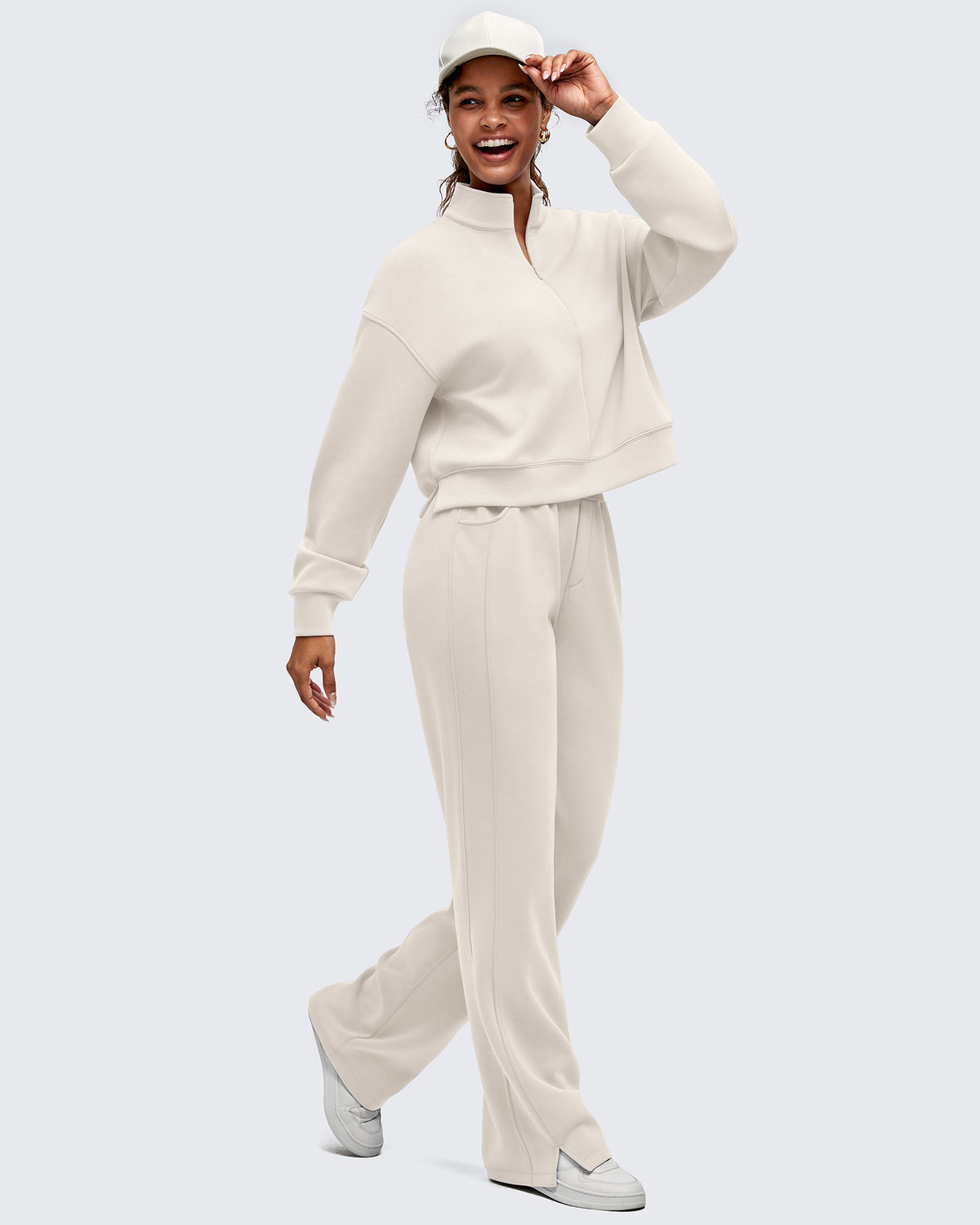 G4Free - Smoofit Half-Zip Mock Neck Long Sleeve Sweatshirts -GF25F519AA-S