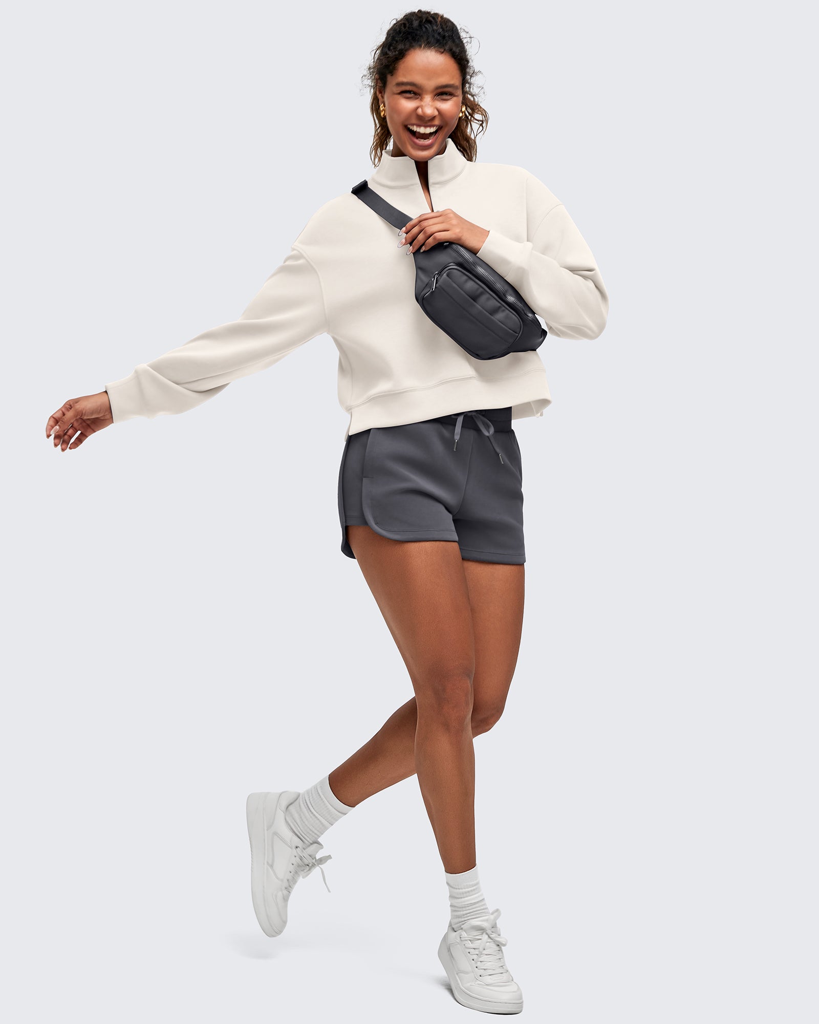 G4Free - Smoofit Half-Zip Mock Neck Long Sleeve Sweatshirts -GF25F519AA-S