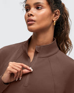 G4Free - Smoofit Half-Zip Pullover Mock Neck Pockets Sweatshirts -GF25F564BA-S