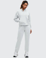 G4Free - Smoofit Half-Zip Pullover Mock Neck Pockets Sweatshirts -GF25F564BA-S
