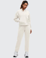 G4Free - Smoofit Half-Zip Pullover Mock Neck Pockets Sweatshirts -GF25F564BA-S