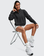 G4Free - Smoofit Half-Zip Pullover Mock Neck Pockets Sweatshirts -GF25F564BA-S