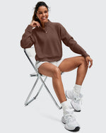 G4Free - Smoofit Half-Zip Pullover Mock Neck Pockets Sweatshirts -GF25F564BA-S