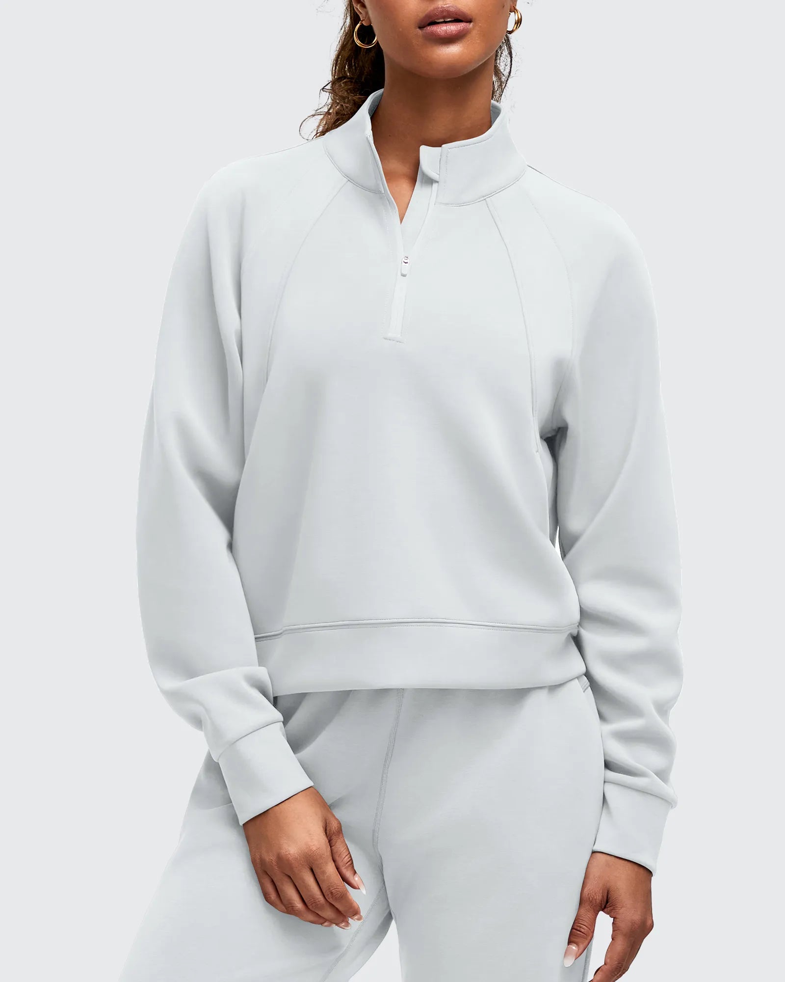 G4Free - Smoofit Half-Zip Pullover Mock Neck Pockets Sweatshirts -GF25F564BA-S