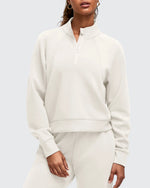 G4Free - Smoofit Half-Zip Pullover Mock Neck Pockets Sweatshirts -GF25F564BA-S