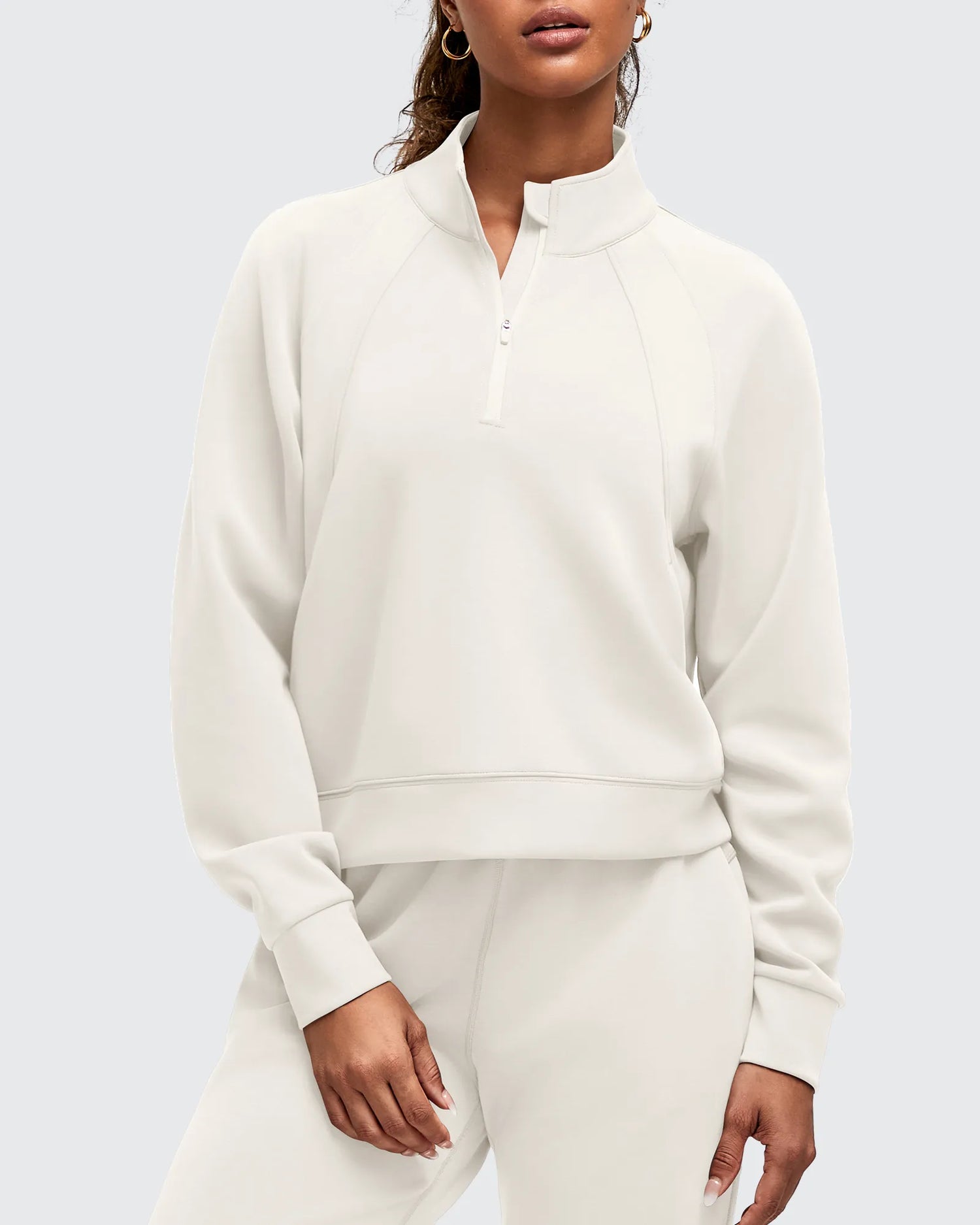G4Free - Smoofit Half-Zip Pullover Mock Neck Pockets Sweatshirts -GF25F564BA-S