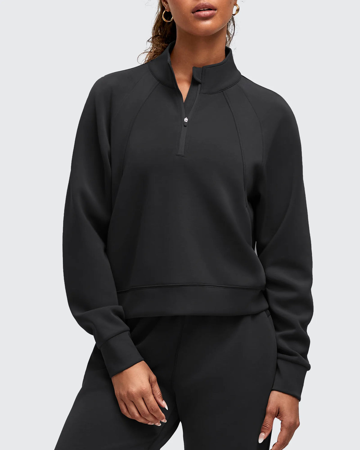 G4Free - Smoofit Half-Zip Pullover Mock Neck Pockets Sweatshirts -GF25F564BA-S