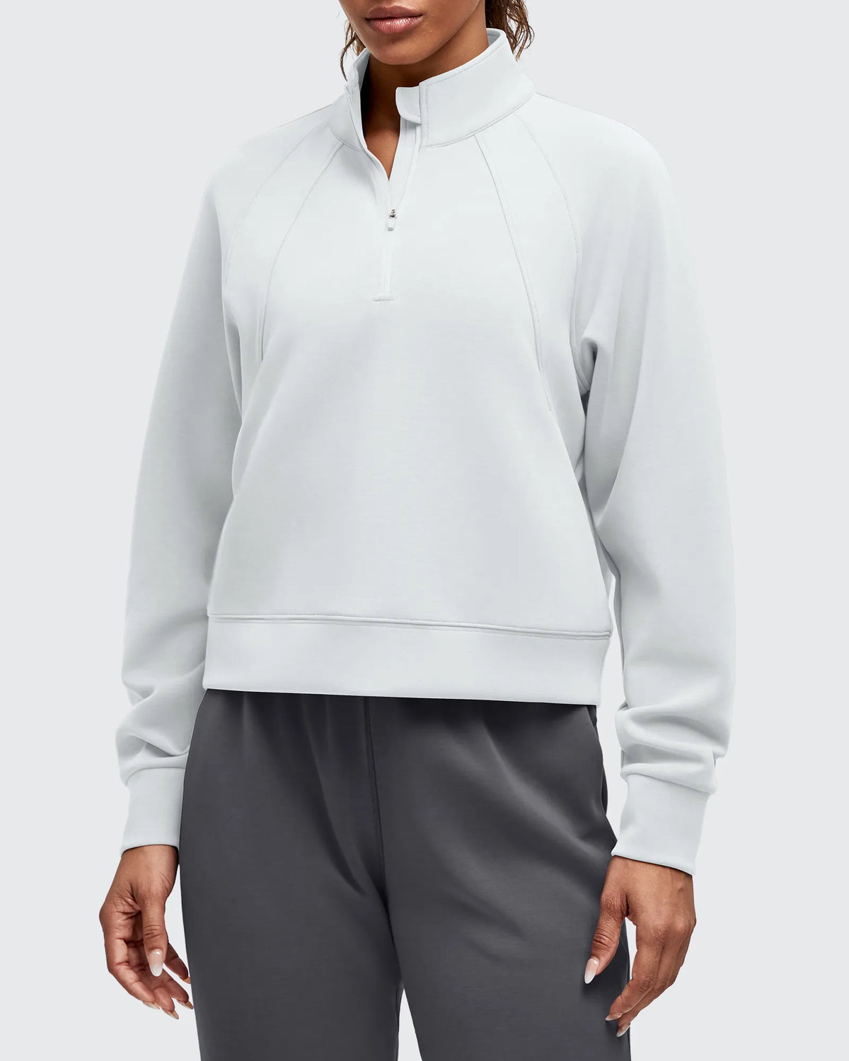 G4Free - Smoofit Half-Zip Pullover Mock Neck Pockets Sweatshirts -GF25F564BA-S