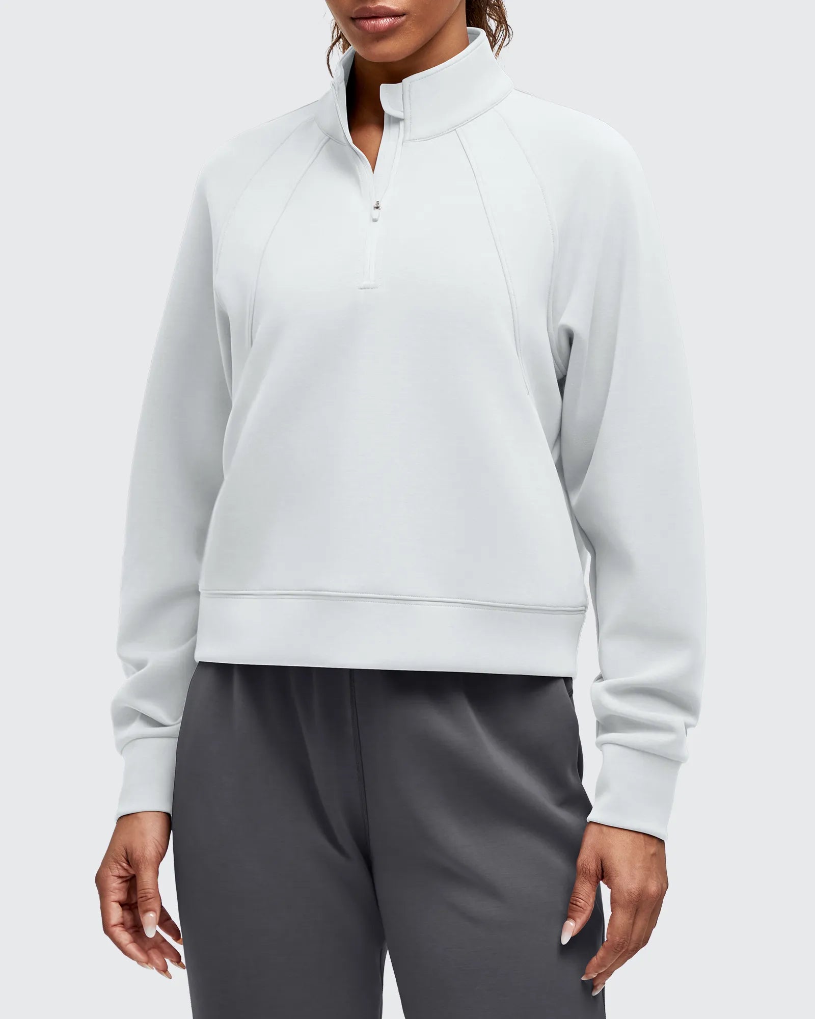 G4Free - Smoofit Half-Zip Pullover Mock Neck Pockets Sweatshirts -GF25F564BA-S