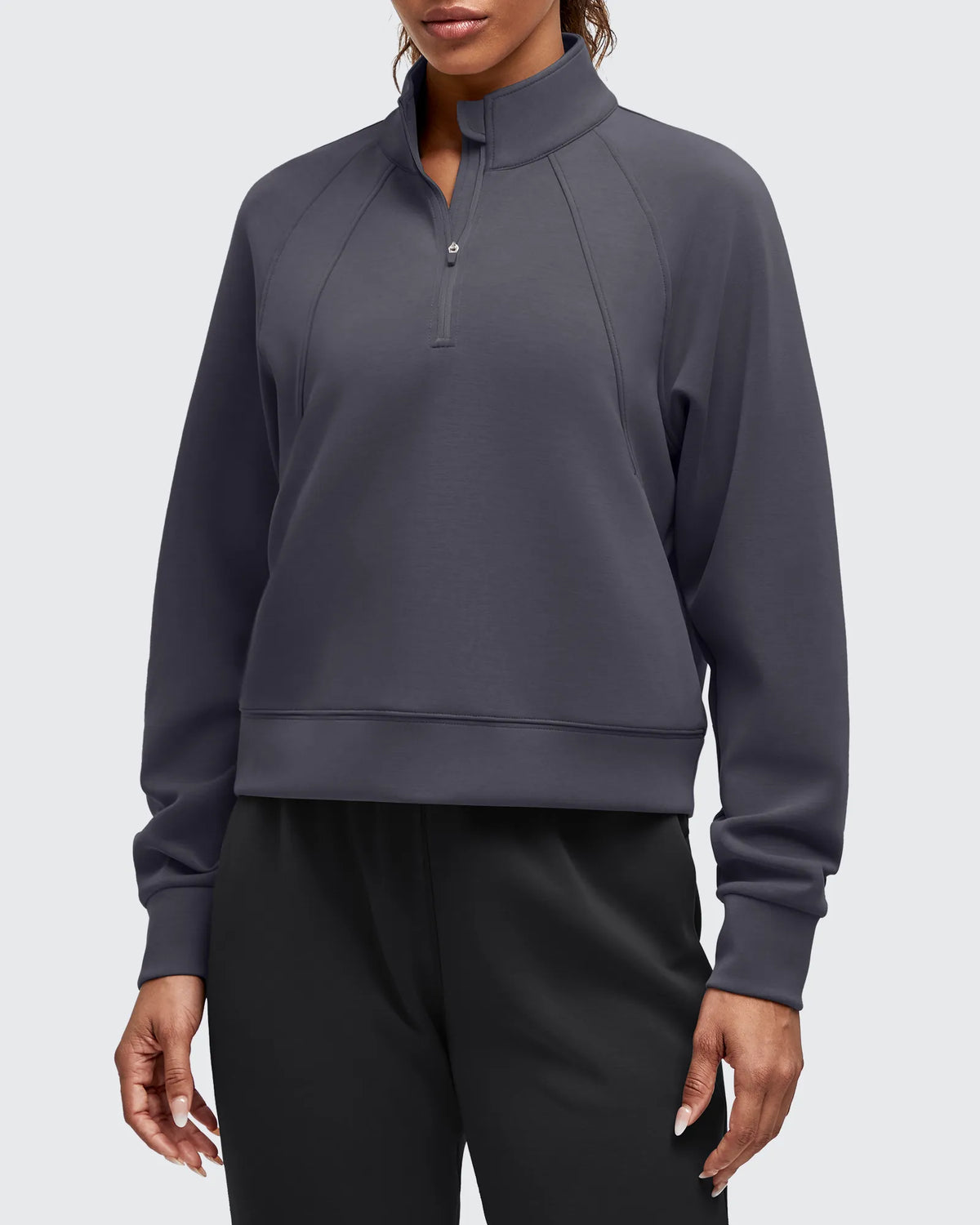 G4Free - Smoofit Half-Zip Pullover Mock Neck Pockets Sweatshirts -GF25F564BA-S