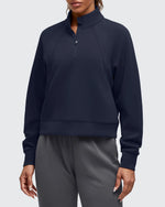 G4Free - Smoofit Half-Zip Pullover Mock Neck Pockets Sweatshirts -GF25F564BA-S