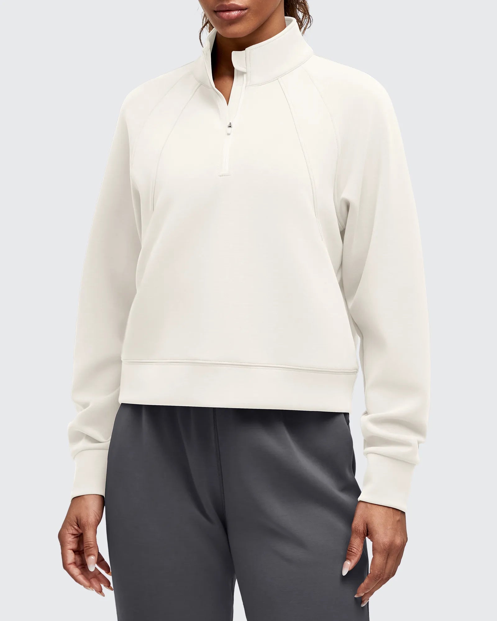G4Free - Smoofit Half-Zip Pullover Mock Neck Pockets Sweatshirts -GF25F564BA-S