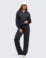 G4Free - Smoofit High-Waist Side Slit Wide Leg Sweatpants -GF25J544AF-XS
