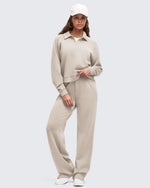 G4Free - Smoofit High-Waist Side Slit Wide Leg Sweatpants -GF25J544AF-XS