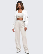 G4Free - Smoofit High-Waist Side Slit Wide Leg Sweatpants -GF25J544AF-XS