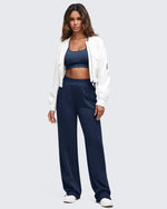 G4Free - Smoofit High-Waist Side Slit Wide Leg Sweatpants -GF25J544AF-XS