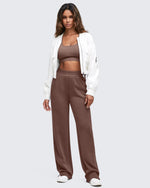 G4Free - Smoofit High-Waist Side Slit Wide Leg Sweatpants -GF25J544AF-XS
