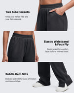 G4Free - Smoofit High-Waist Side Slit Wide Leg Sweatpants -GF25J544AF-XS