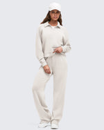 G4Free - Smoofit High-Waist Side Slit Wide Leg Sweatpants -GF25J544AF-XS
