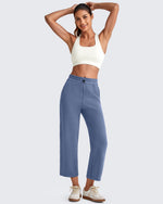 G4Free - Smoofit High Waist Wide Leg Capris Pants 19'' -GF25J293AA-S