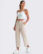 G4Free - Smoofit High Waist Wide Leg Capris Pants 19'' -GF25J293AA-S