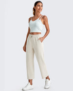 G4Free - Smoofit High Waist Wide Leg Capris Pants 19'' -GF25J293AA-S