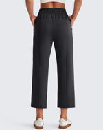 G4Free - Smoofit High Waist Wide Leg Capris Pants 19'' -GF25J293AA-S