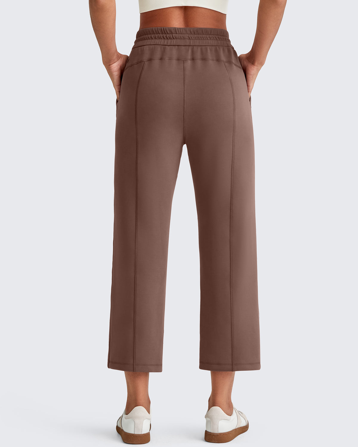 G4Free - Smoofit High Waist Wide Leg Capris Pants 19'' -GF25J293AA-S