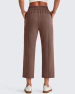 G4Free - Smoofit High Waist Wide Leg Capris Pants 19'' -GF25J293AA-S