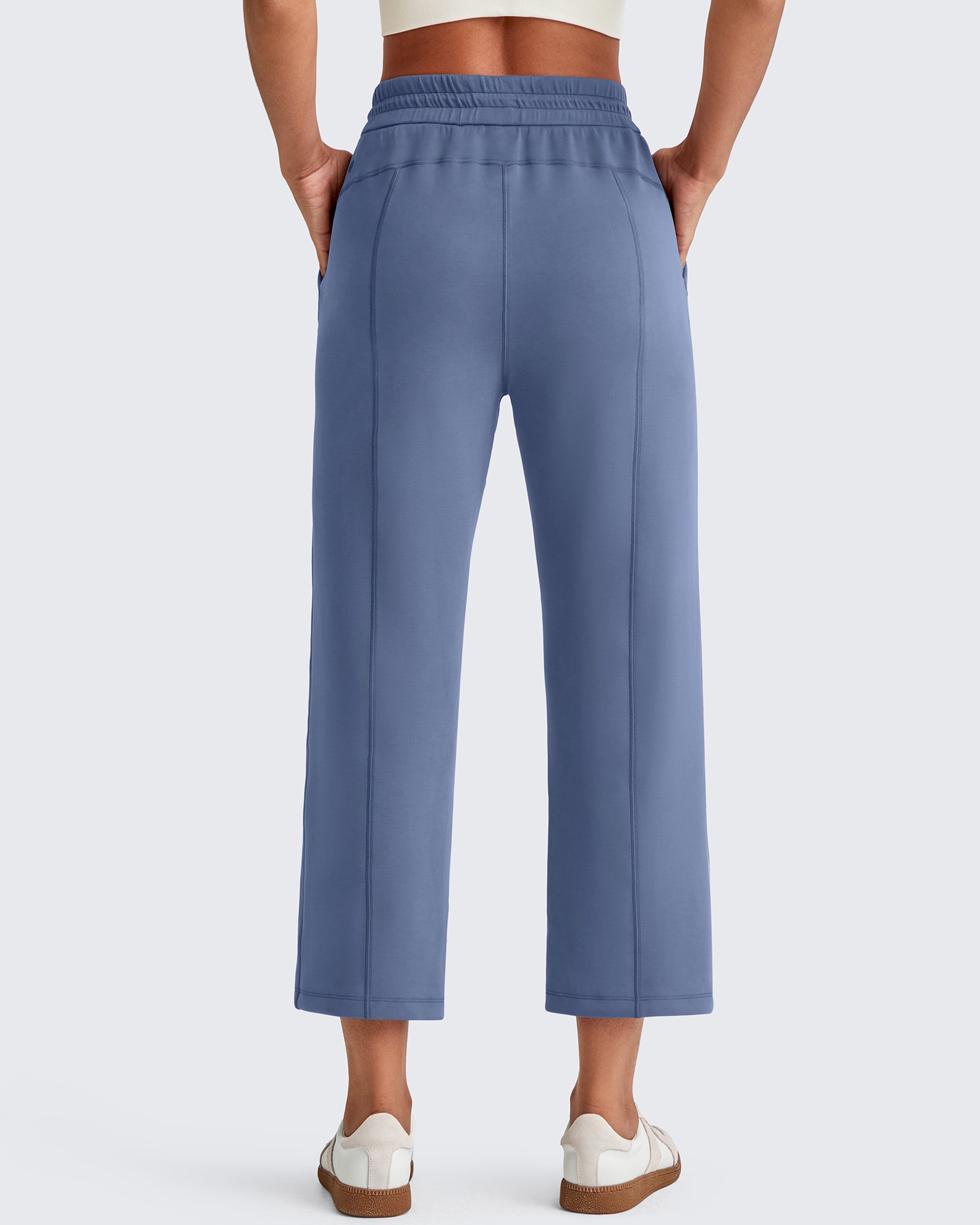 G4Free - Smoofit High Waist Wide Leg Capris Pants 19'' -GF25J293AA-S