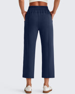 G4Free - Smoofit High Waist Wide Leg Capris Pants 19'' -GF25J293AA-S
