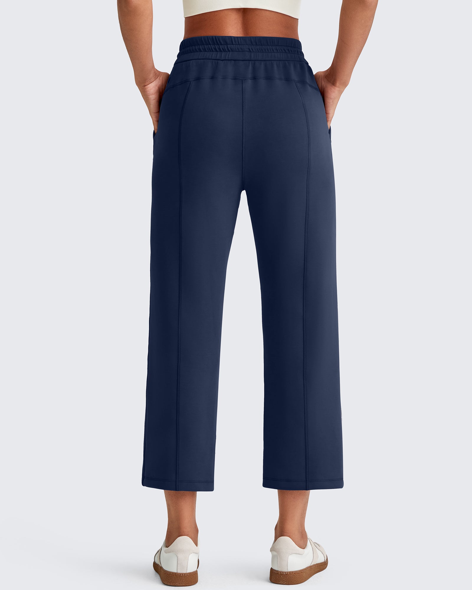 G4Free - Smoofit High Waist Wide Leg Capris Pants 19'' -GF25J293AA-S