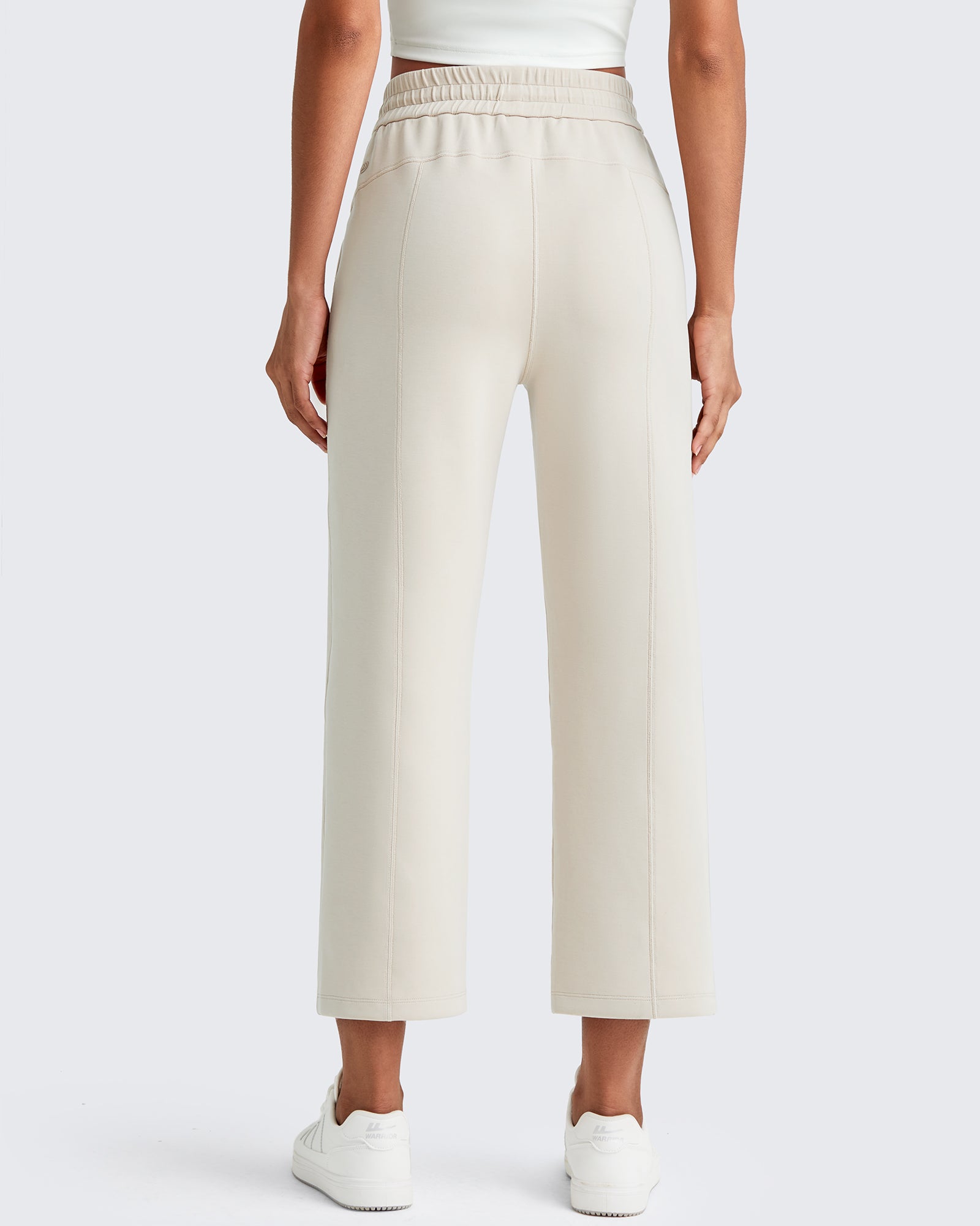 G4Free - Smoofit High Waist Wide Leg Capris Pants 19'' -GF25J293AA-S