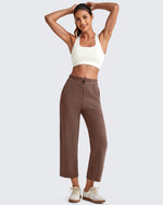 G4Free - Smoofit High Waist Wide Leg Capris Pants 19'' -GF25J293CA-S
